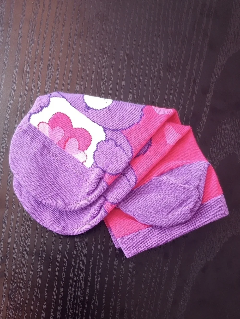 Care Bears Purple & Pink Heart Bear Crew Ankle Socks